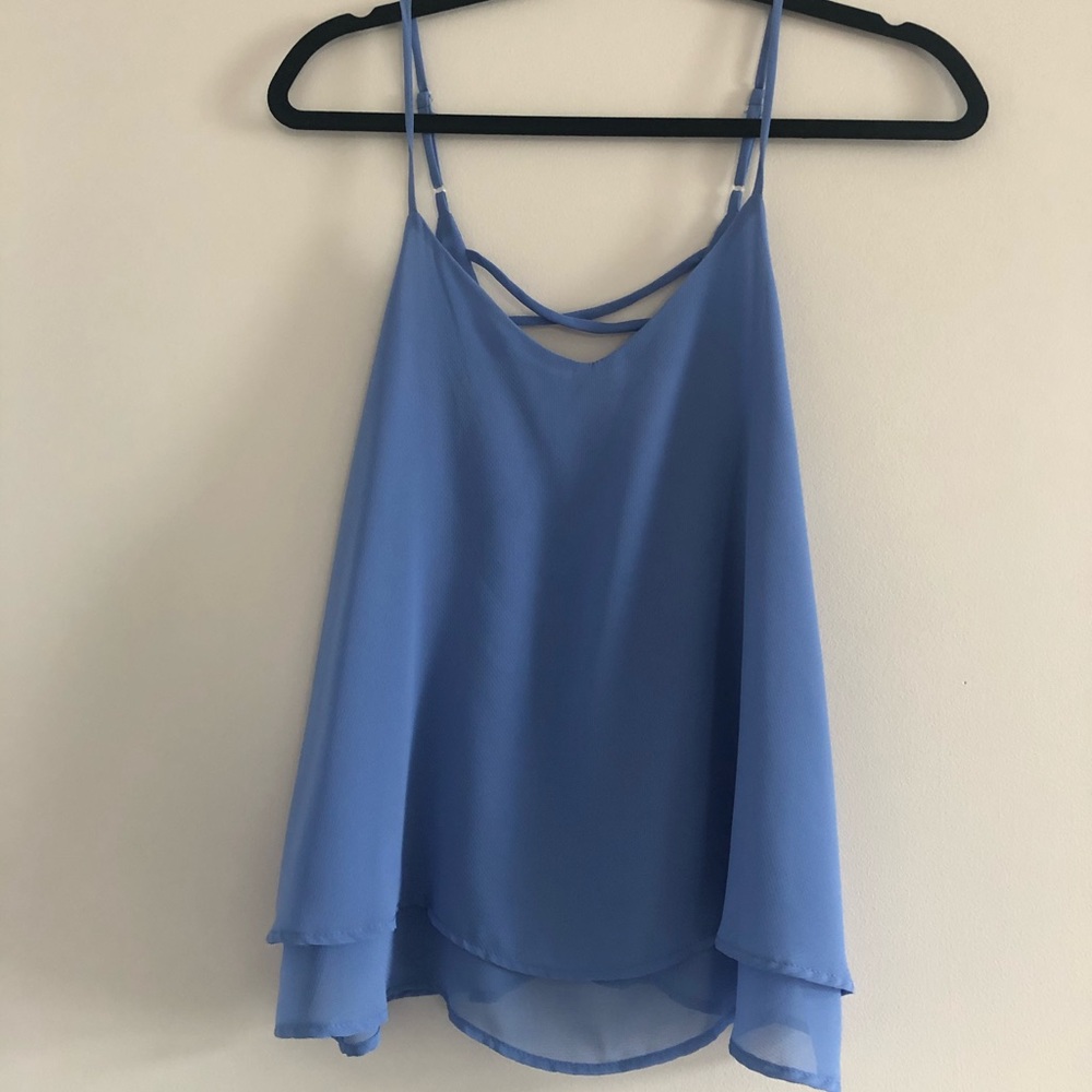 NWOT Medium, Blue Everly tank